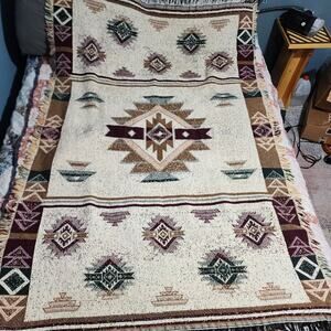 Southwestern Aztec Afghan or Wall Hanging 3.5 x 5.5